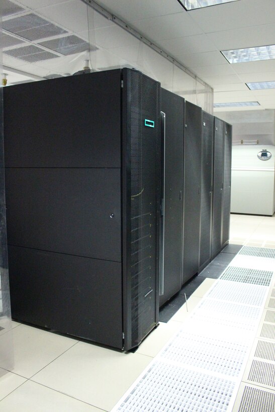 The Maui High Performance Computing Center's Hōkūle’a system. Hōkūle’a, means “star of gladness” in Hawaiian, and refers to a star used by ancient Hawaiians in wayfinding techniques of celestial navigation. As its name implies, Hōkūle’a is being used as a test system to explore emerging computational application areas such as HPC-backed machine learning for the DoD. Hōkūle’a is an IBM Power system providing more than 690 TFLOPs of supercomputing. and at its debut ranked #16 on the Green500 list, which ranks performance and efficiency of energy usage. MHPCC was an early adopter of the Power architecture, which is now found in the top two systems in the world. (U.S. Air Force photo by Todd Roviteo)