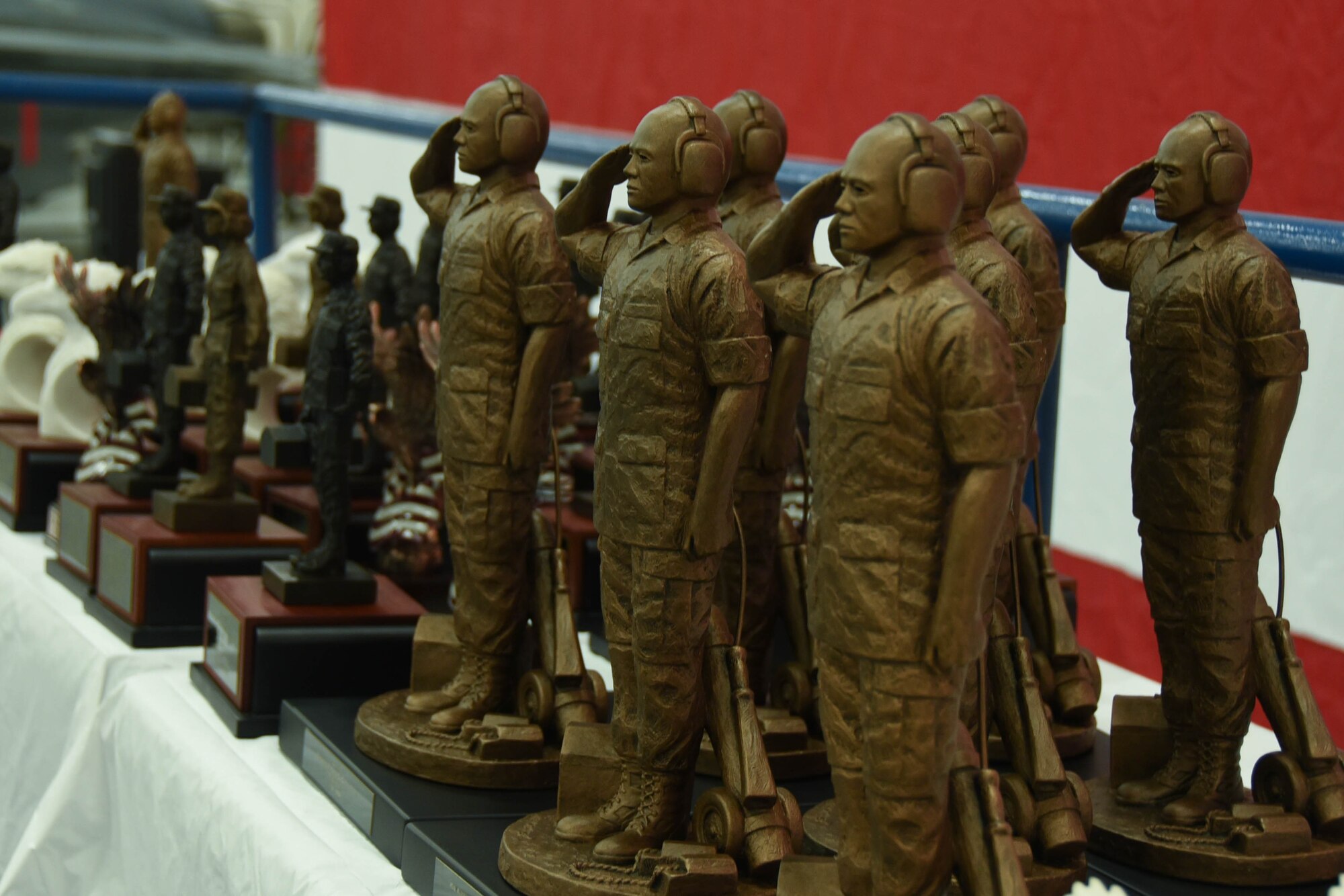 The 301st Fighter Wing Maintenance Group (MXG) holds an annual Maintenance Professional of the Year (MPOY) ceremony March 2, 2019 at Naval Air Station Fort Worth Joint Reserve Base, Texas. The MPOY is an event that allows the hard working MXG Airmen the opportunity to celebrate their outstanding accomplishments from the previous year.
(U.S. Air Force photo by Airman 1st Class Brittany Morelock)