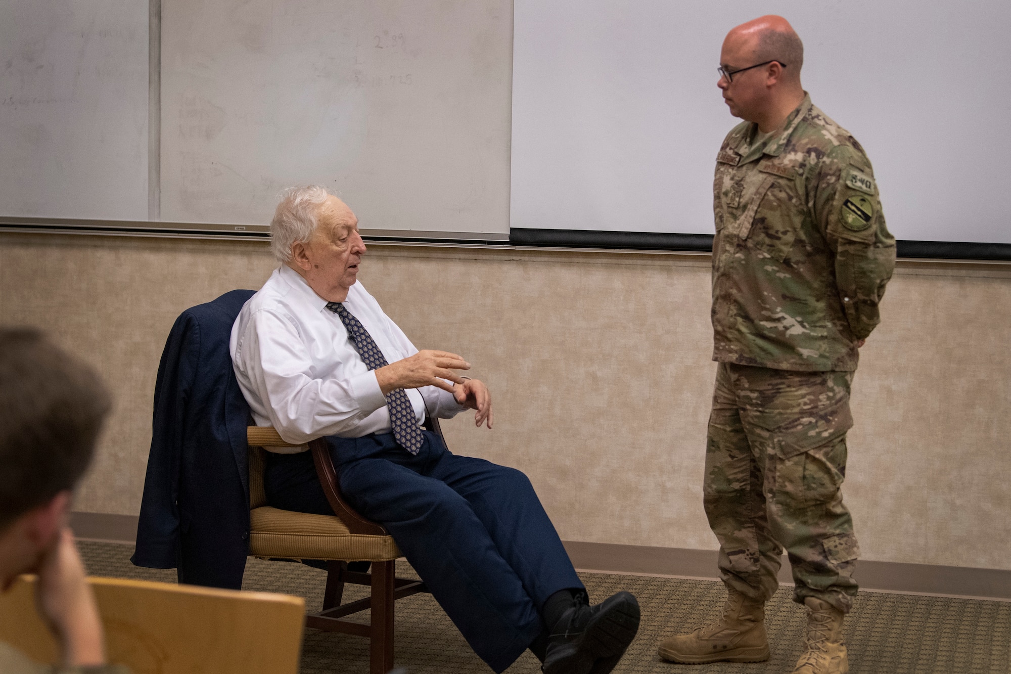 World War II bomber pilot visits 15th ASOS