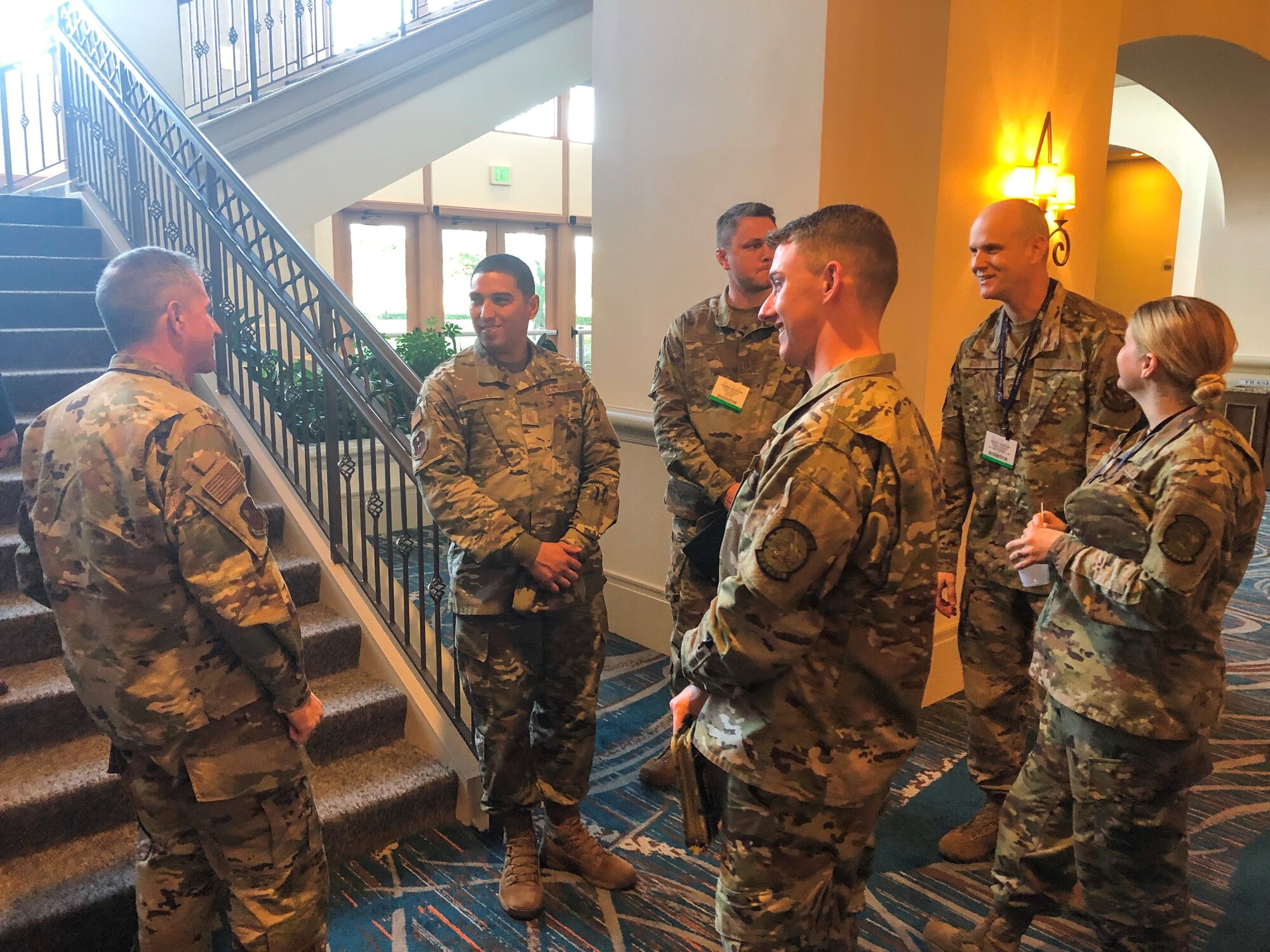 Air Force Chief of Staff Gen. David Goldfein interacts with Airmen from the 33rd Fighter Wing on Feb. 28, 2019 at the Air Force Association’s professional development event, the Air Warfare Symposium, in Orlando, Fla. The symposium brings together Air Force senior leaders and leaders in industry, academia, and government to address the challenges the Air Force faces today and in the future. (U.S. Air Force Photo by 1st Lt Savannah Stephens)