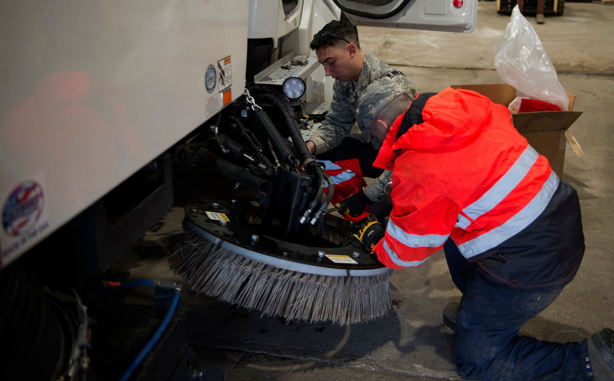 Airfield sweepers are multi-functional; they help with keeping the airfield clean, pothole cleaning, street sweeping, as well as drainage relief