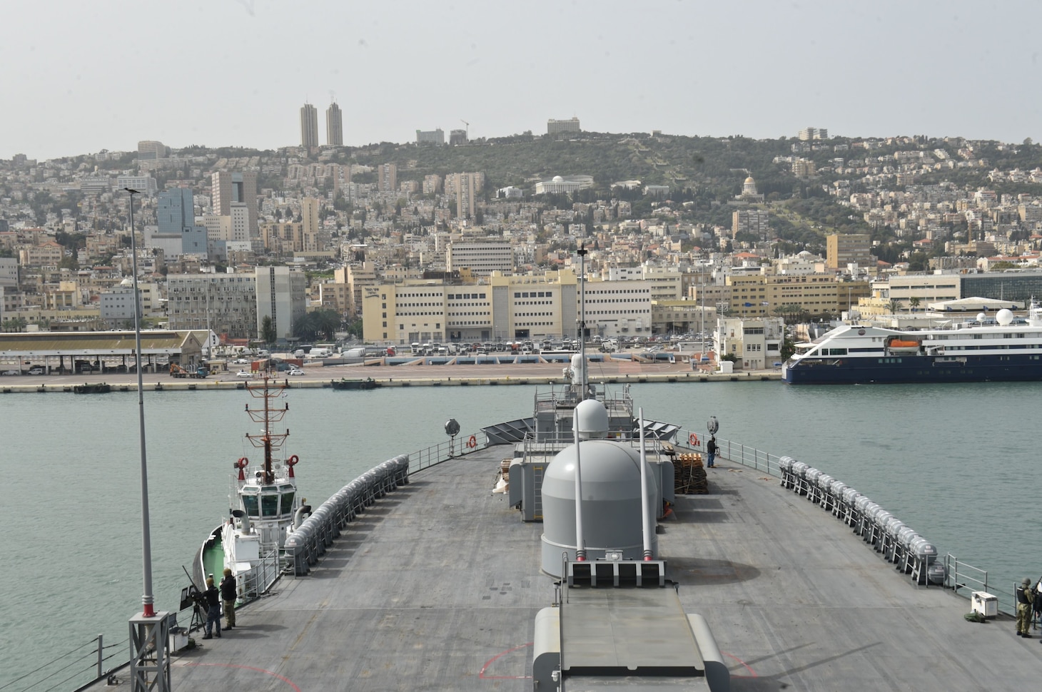 Mount Whitney, forward-deployed to Gaeta, Italy, operates with a combined crew of U.S. Navy Sailors and Military Sealift Command civil service mariners.