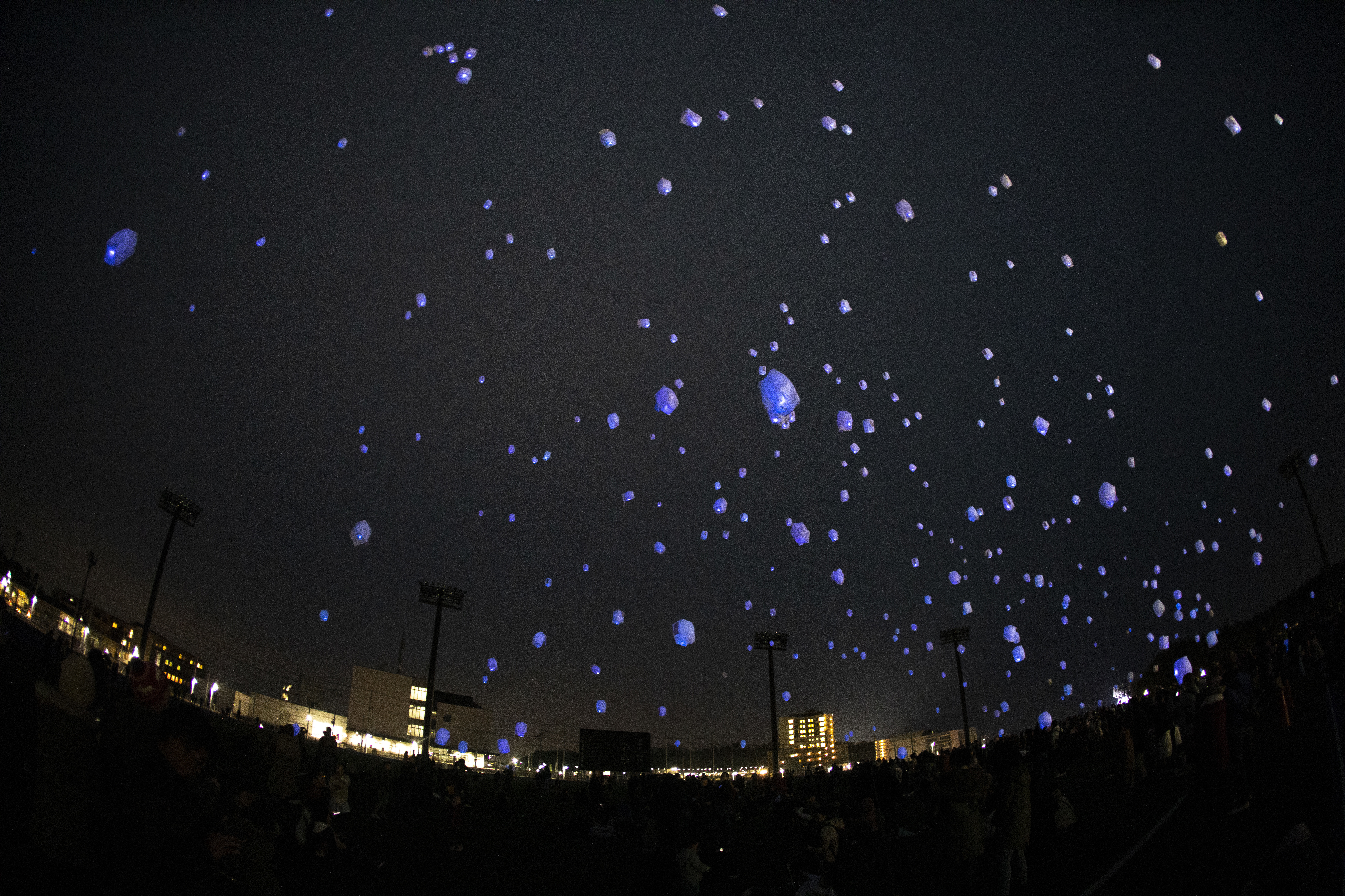 Japanese Lanterns In The Sky