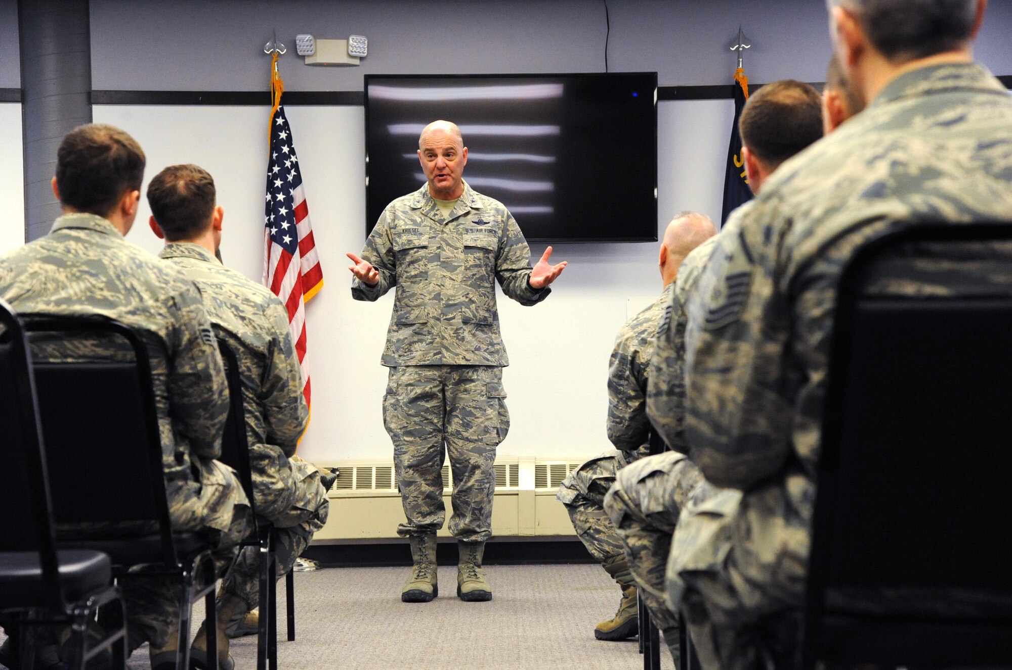 In full afterburner mode, Brig. Gen. James Kriesel takes off for his next adventure