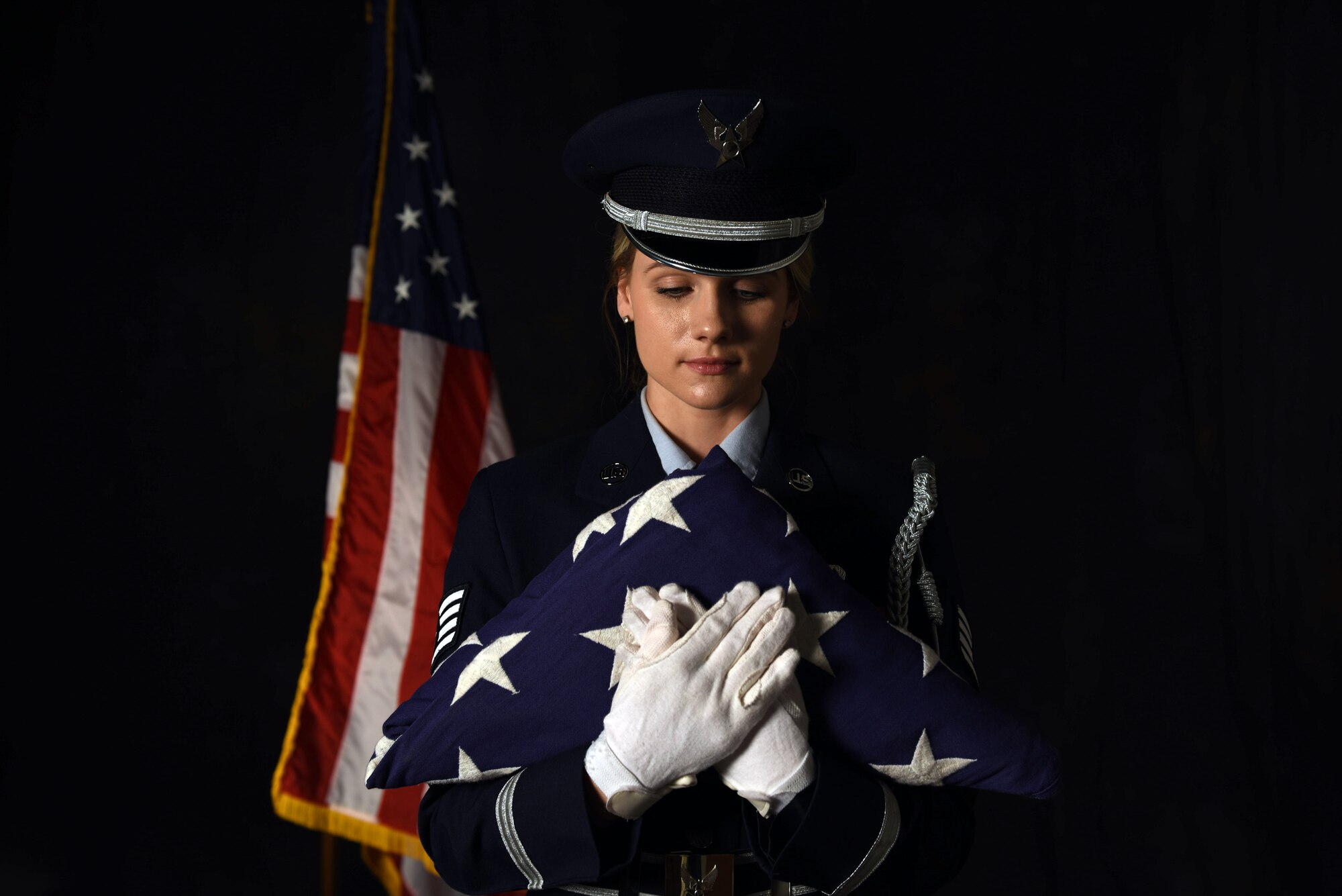 180FW honor guard member stands out