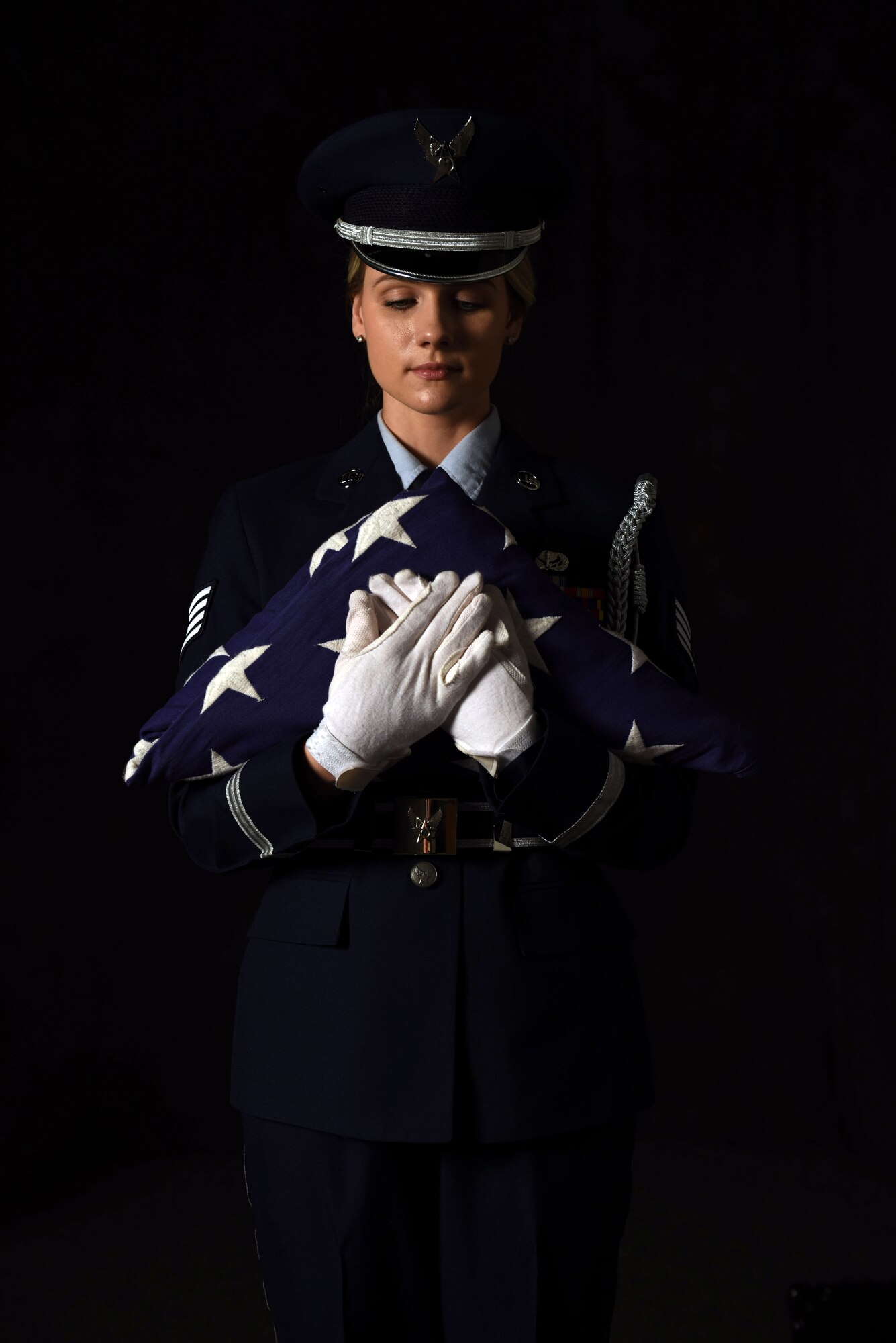 180FW honor guard member stands out