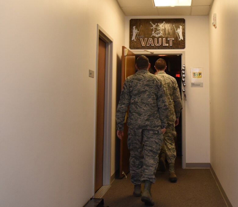 Airmen enter DGS-2’s new heritage room The Vault. 548th ISRG unveils new DGS-2 heritage room