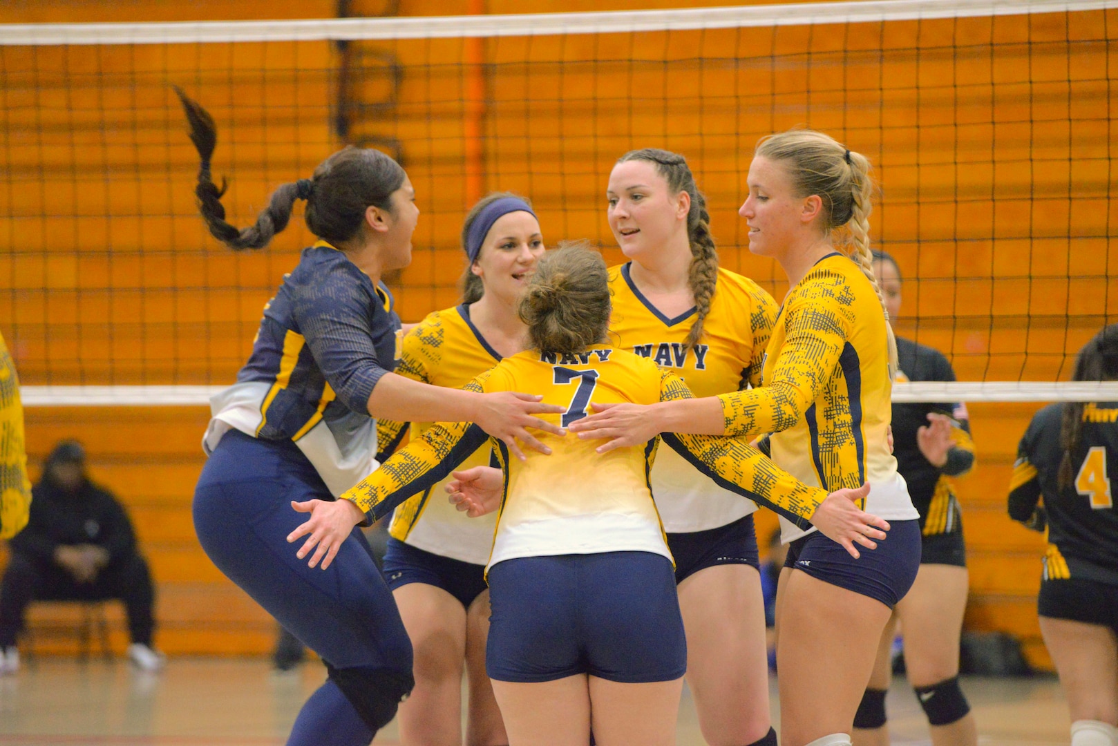 Elite U.S. military volleyball players from around the world compete for dominance at Fort Bragg's Ritz Epps Physical Fitness Center March 6-8, 2019 to determine the best of the best at the 2019 Armed Forces Volleyball Championship. Army, Navy (with Coast Guard) and Air Force teams squared off at the annual AFVC through three days of round-robin competition, to eventually crown the best men and women volleyball players in the military. U.S. Navy photo by Mass Communications Specialist 1st Class John Benson (Released)