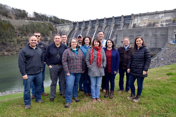 LANCASTER, Tenn., (March. 5, 2019)— U.S. Army Corps of Engineers Nashville District Commander, Lt. Col Cullen Jones, welcomed 12 students from the 2019 Regional Leadership Development Program Tier III class from the Great Lakes and Ohio River Division during a recent visit to the district.  (Photo by Mark Rankin)