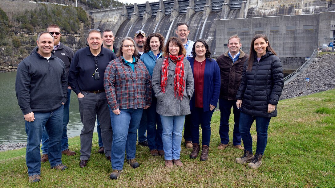 LANCASTER, Tenn., (March. 5, 2019)— U.S. Army Corps of Engineers Nashville District Commander, Lt. Col Cullen Jones, welcomed 12 students from the 2019 Regional Leadership Development Program Tier III class from the Great Lakes and Ohio River Division during a recent visit to the district. (Photo by Mark Rankin)