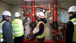 Inspectors at the DLA Distribution Korea new warehouse project inspection. When complete in 2020, the new warehouse, a state-of-the-art facility replacing a 1960 era building, will be the most up-to-date in DLA Distribution.