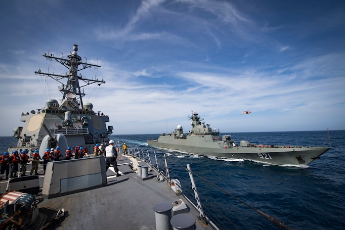 USS Donald Cook PASSEX with Algerian Navy