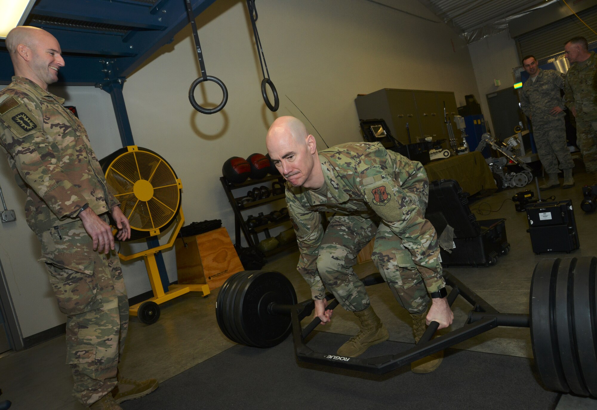 Lt. Gen. L. Scott Rice visits the Portland Air National Guard Base