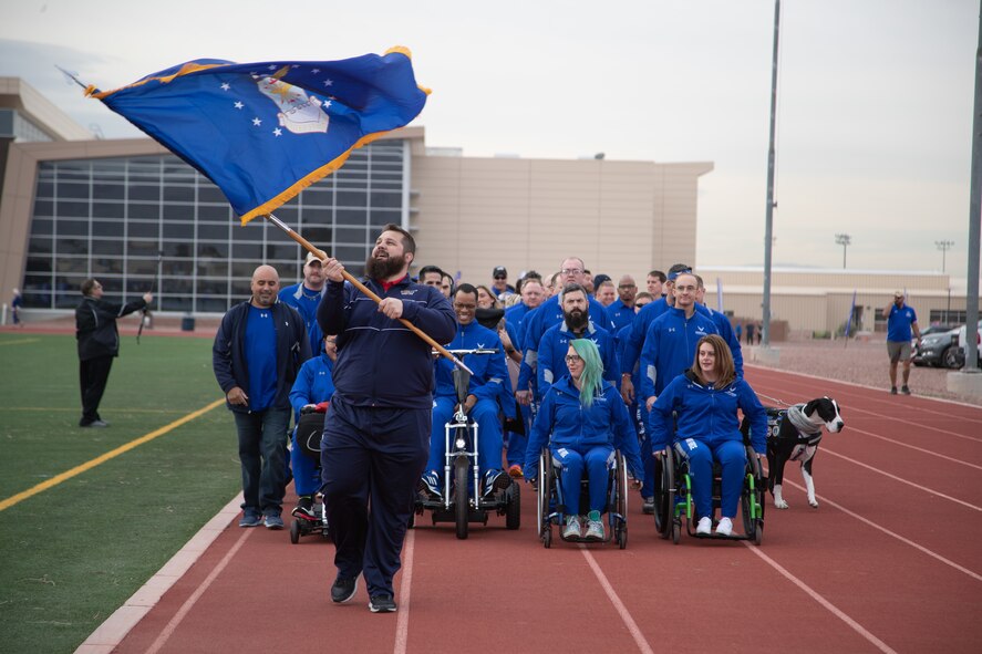 2019 Air Force Trials Wounded Warrior team during opening ceremonies