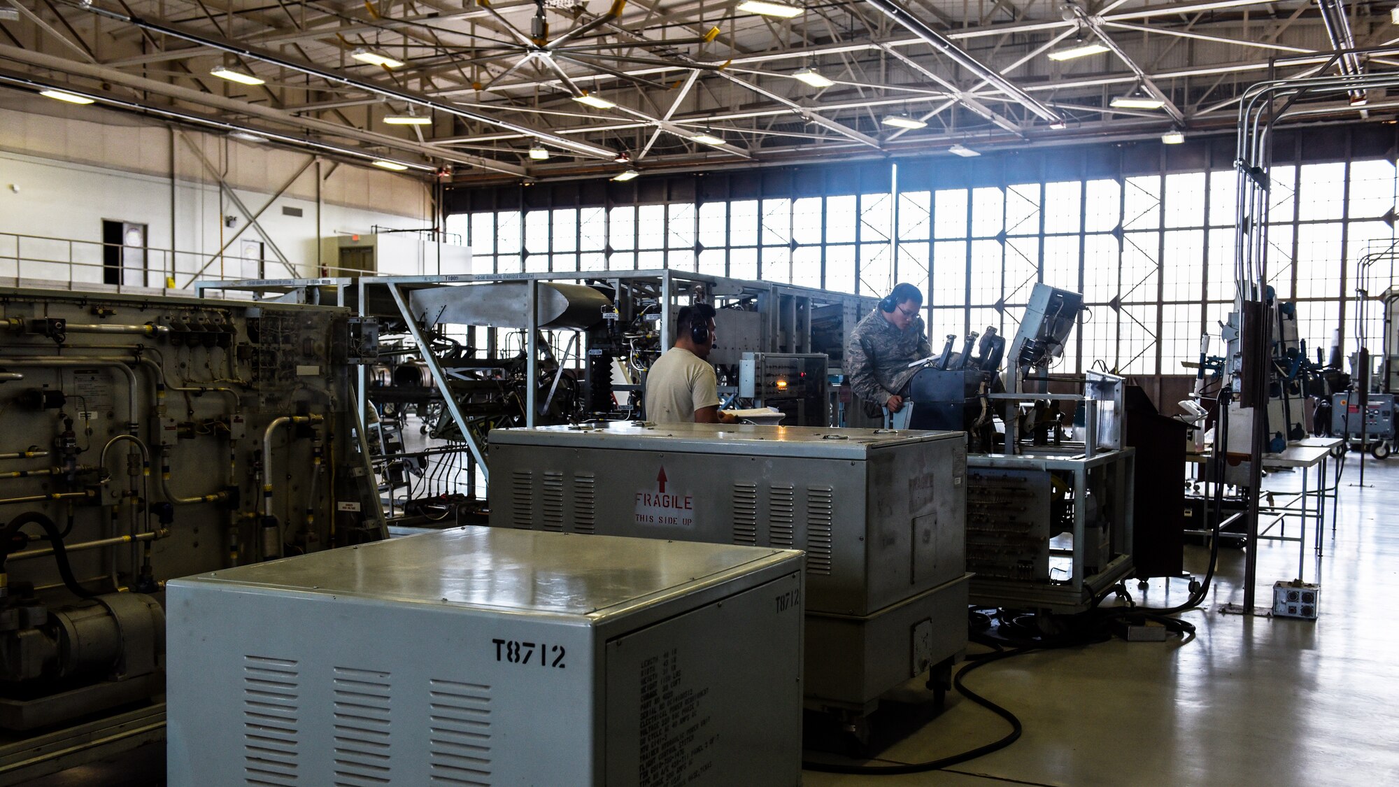 362nd Training Squadron crew chiefs test flight controls