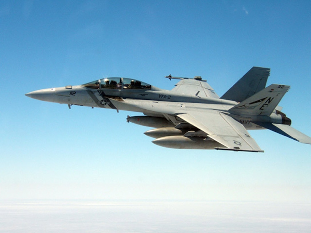 Super Hornet called the Rhino because of protrusion on front of
