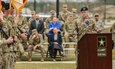 Lt. Gen. Terry Ferrell, commanding general of U.S. Army Central, provides his incoming speech to the attendees of USARCENT’s change of command ceremony at Lucky Park, outside of the command’s headquarters, Shaw Air Force Base S.C., Mar. 8, 2019. Lt. Gen. Michael X. Garrett relinquished command and control of USARCENT to Ferrell.
