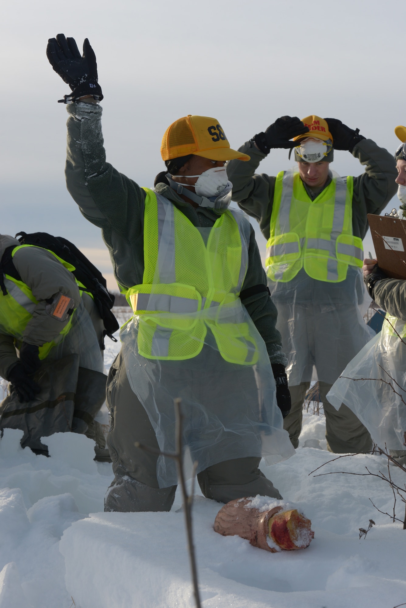 During aircraft accidents, the FSS is responsible for searching the area to find and mark any human remains or aircraft debris.