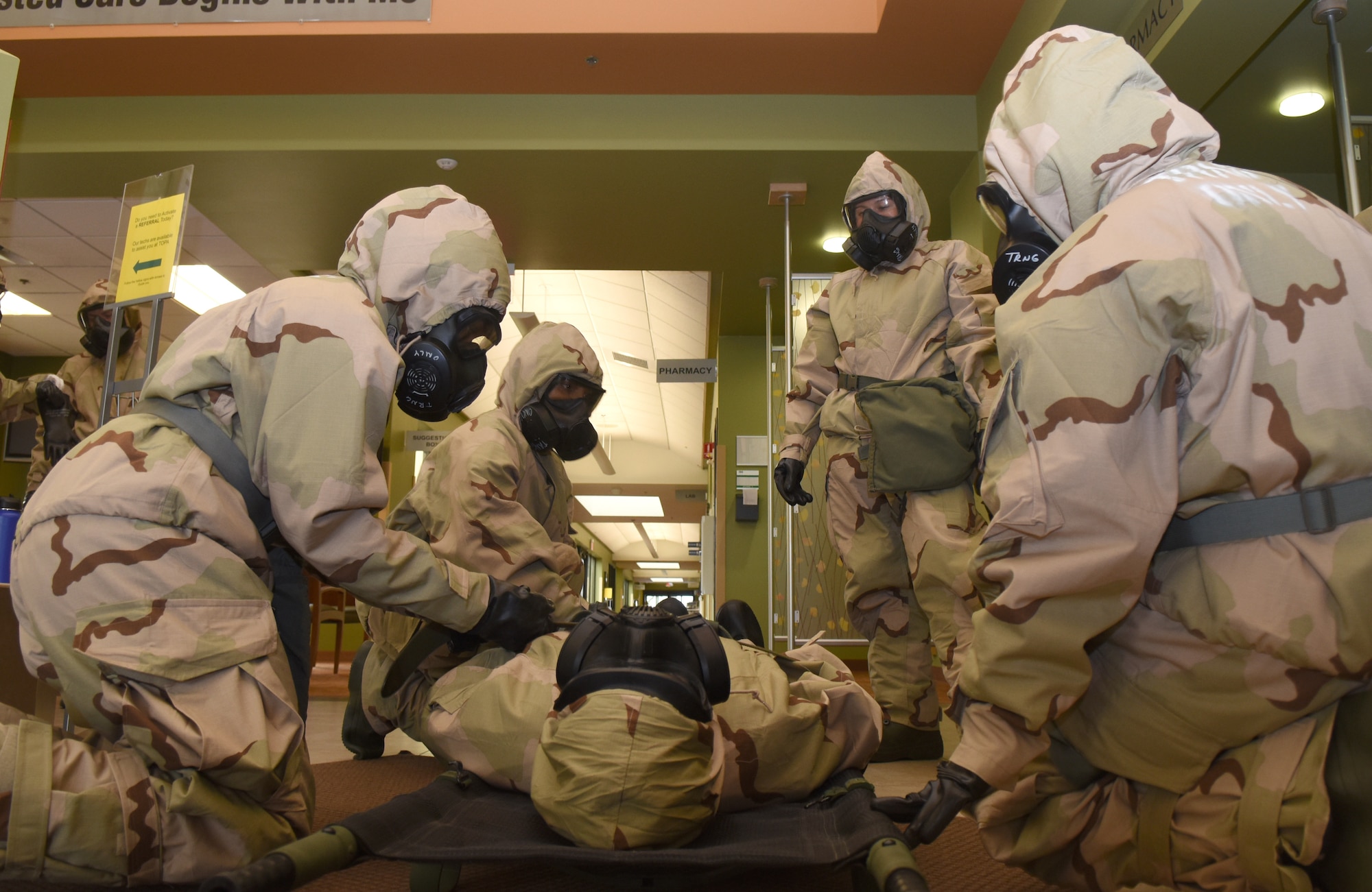 The 9th Medical Group trained for potential deployment conditions with several mock exercises and simulated medical emergencies on base, March 6, 2019.