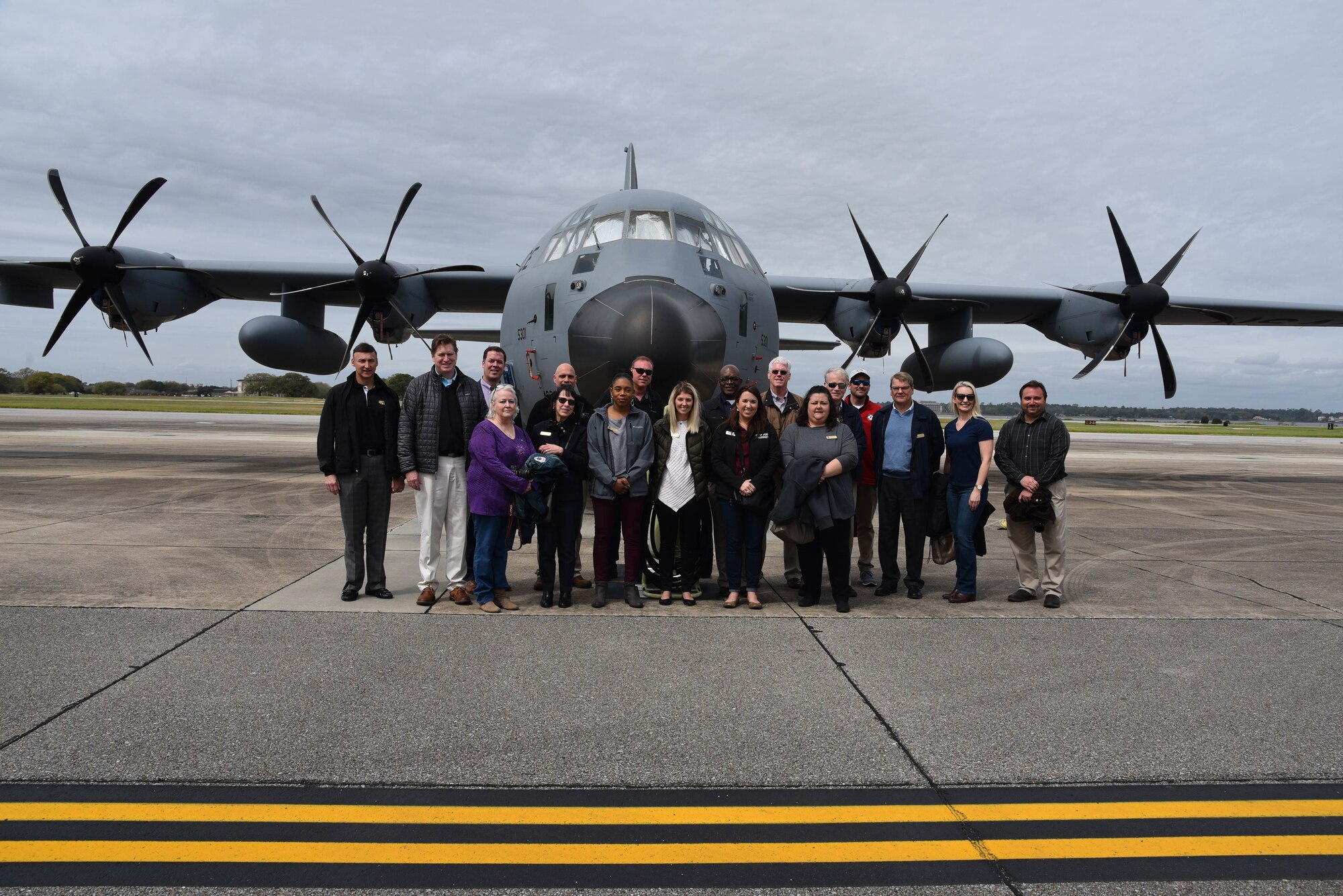 The 403rd Wing, an Air Force Reserve Command unit on Keesler Air Force Base, Miss., hosted Honorary Commanders for a tour and flight March 8, 2019. The local civic leaders were informed about the Air Force Reserve and wing missions. (U.S. Air Force photo by Tech. Sgt. Michael Farrar)