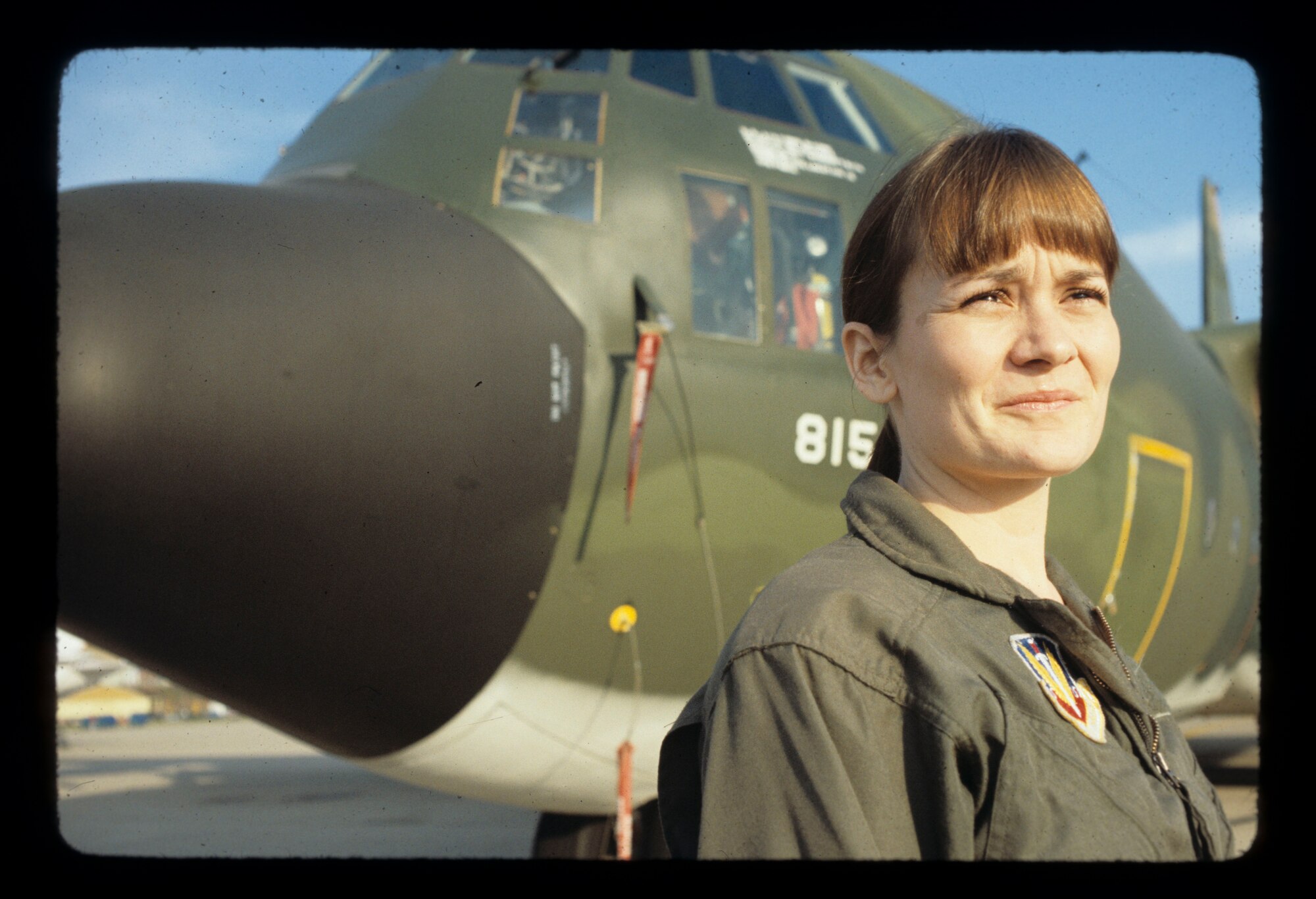 Remembering our past - Pictured here in 1979 is Linda Hall, the first female air crew member on an EC-130E aircraft for the 193rd Tactical Electronic Warfare Group. Hall joined the 193rd in December 1977 and retired in 1997.