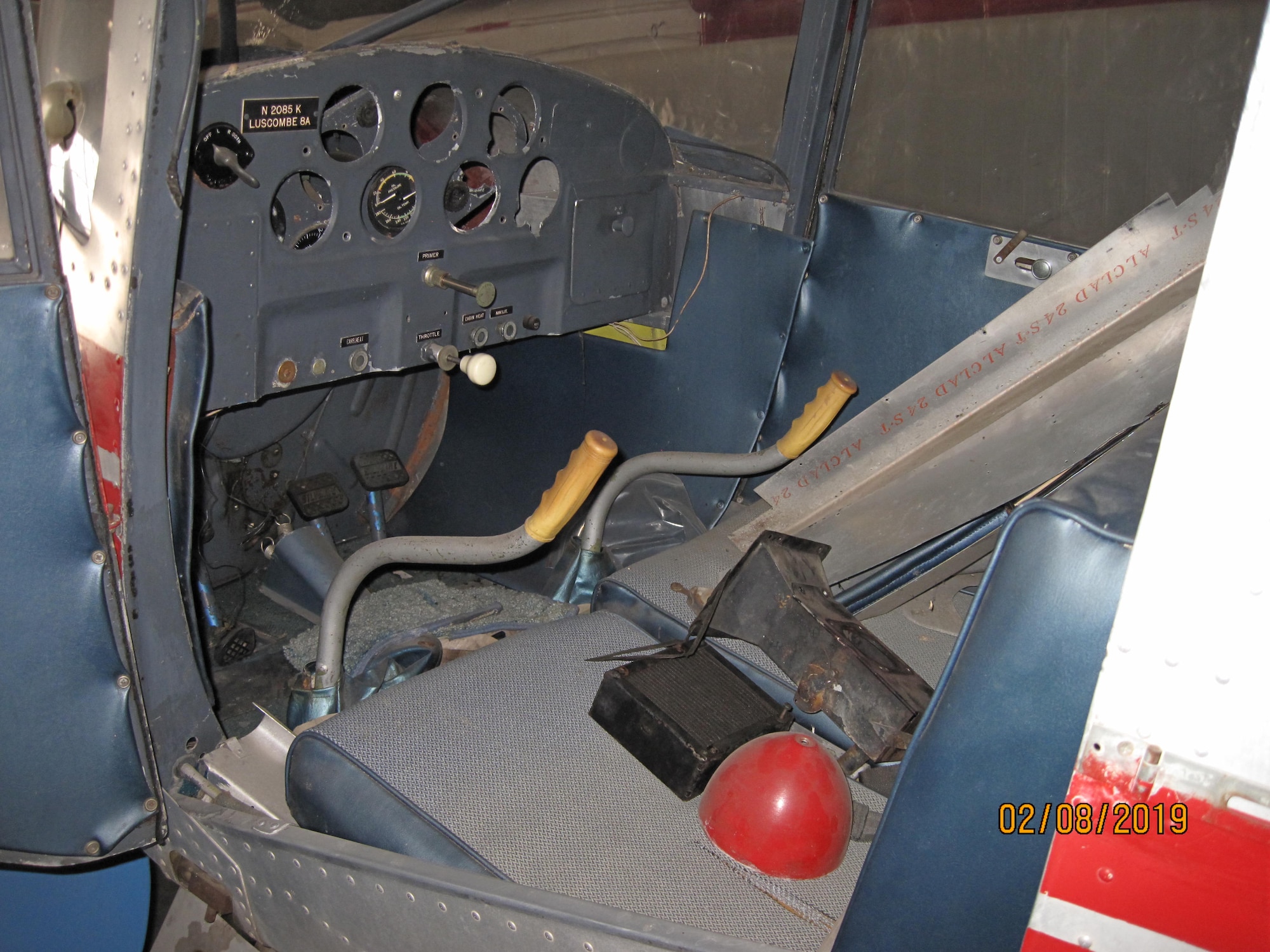 DAYTON, Ohio -- The 1947 Luscombe 8A currently in storage at the National Museum of the United States Air Force. (U.S. Air Force photo)