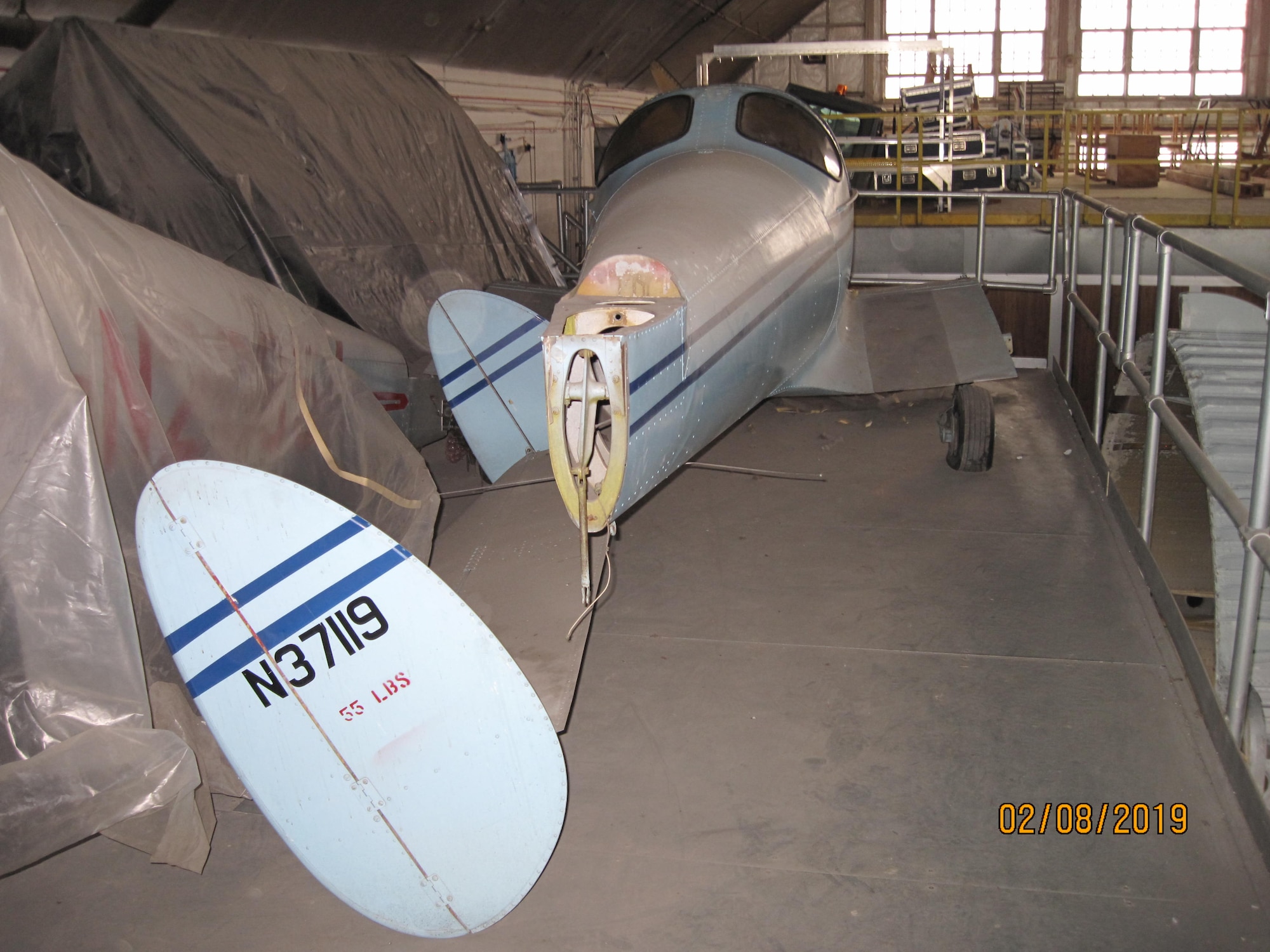 DAYTON, Ohio -- 1941 Ercoupe 415-C currently in storage at the National Museum of the United States Air Force. (U.S. Air Force photo)