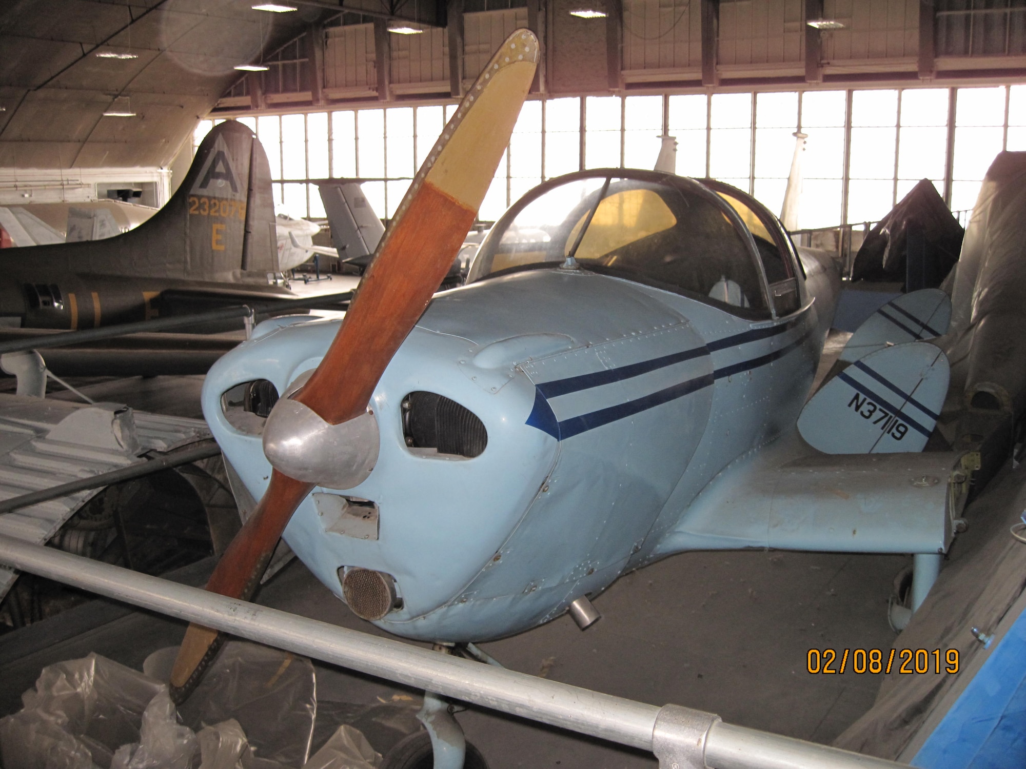 DAYTON, Ohio -- 1941 Ercoupe 415-C currently in storage at the National Museum of the United States Air Force. (U.S. Air Force photo)