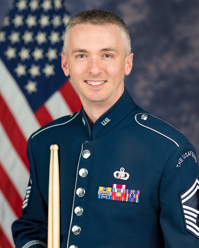 Senior Master Sgt. Brian Mann is a percussionist with the Ceremonial Brass, The United States Air Force Band, Joint Base Anacostia-Bolling, Washington, D.C. Sergeant Mann joined the Air Force in 2001 as a percussionist with the Heartland of America Band, Offutt Air Force Base, Nebraska, where he performed with the Ceremonial Band, Concert Band and the Noteables Jazz Ensemble. Originally from Waseca, Minnesota, he joined The U.S. Air Force Band in 2003.