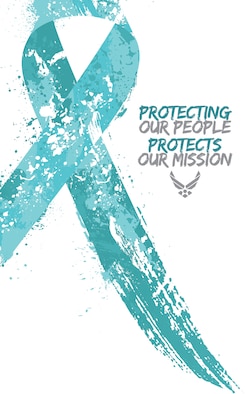 April is Sexual Assault Preventing and Awareness Month. (U.S. Air Force graphic by David Perry)