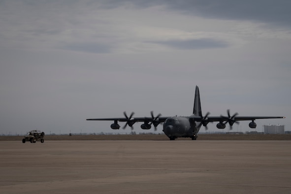 Airmen from the 388th Fighter Wing at Hill Air Force Base, Utah, and Air Commandos from the 26th Special Tactics Squadron and the 27th Special Operation Logistics Readiness Squadron conduct a forward area refueling point from an MC-130J Commando II to an F-35A Lightning II at Cannon AFB, N.M., Feb. 27, 2018.