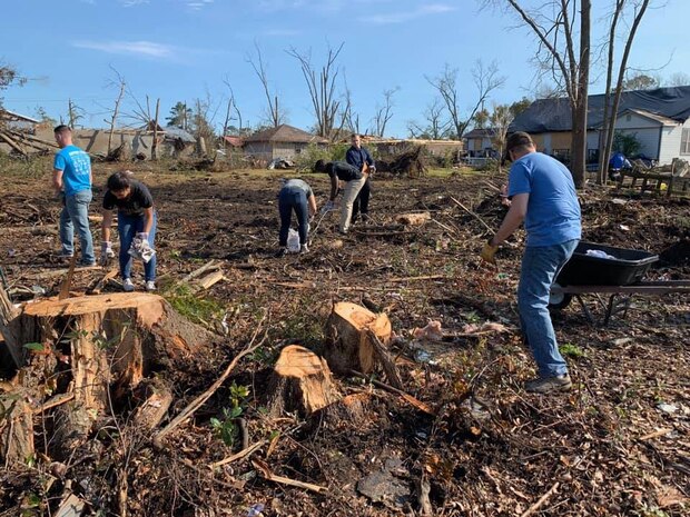 Dozens of Marines aboard Marine Corps Logistics Base Albany stepped up to lend a helping hand to the residents in Cairo, Ga, Mar. 12.