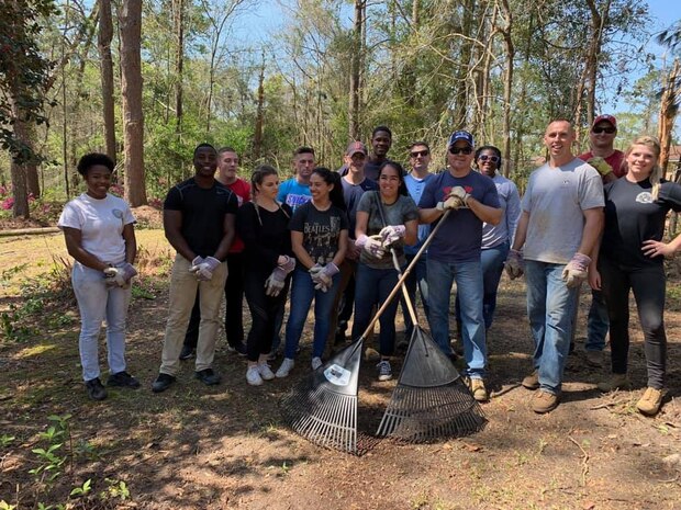 Dozens of Marines aboard Marine Corps Logistics Base Albany stepped up to lend a helping hand to the residents in Cairo, Ga, Mar. 12.