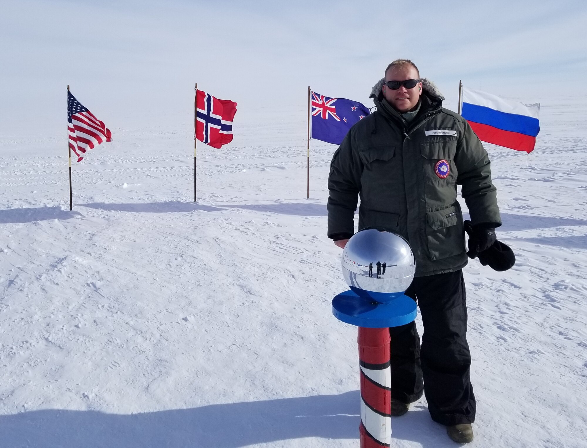 Senior Master Sgt. Joseph Carter, an occupational safety and health manager assigned to the 180th Fighter Wing, Ohio Air National Guard, spent two months in Antarctica on a mission to improve safety procedures for the Airmen of the New York Air National Guard’s 109th Airlift Wing, giving them a better chance to survive and operate in the most inhospitable place on Earth. The Airmen in Antarctica support Operation Deep Freeze, the military component of the U.S. Antarctic Program, managed by the National Science Foundation.
