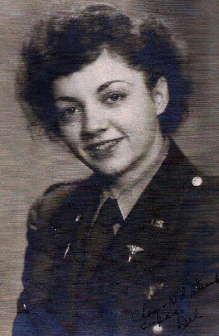 U.S. Army Air Corps 1st Lt. Madeline “Del” D’Eletto, a flight nurse who treated U.S. Service Members in Europe during World War II.