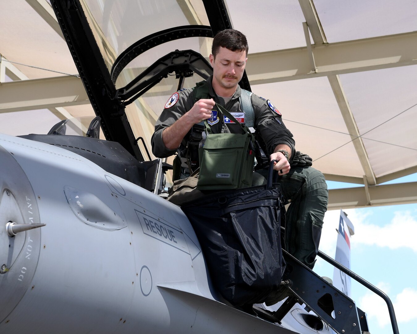 Capt. Michael Butler, a student pilot assigned to the 149th Fighter Wing, prepares for takeoff at Joint Base San Antonio-Lackland March 13.