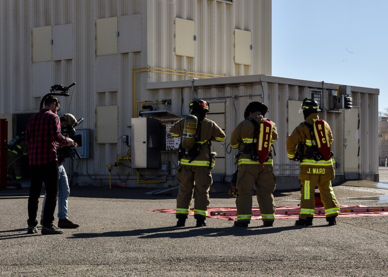 Members of the Profession of Arms Center of Excellence film team filmed across Kirtland Air Force Base, N.M., March 6, 2019.  They were here for two days filming for the Heritage Today Program. (U.S. Air Force photo by Airman 1st Class Austin J. Prisbrey)