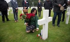 Members of the Charles Shay Delegation in Saint-Laurent-sur-Mer (Omaha Beach), France