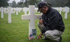 Members of the Charles Shay Delegation in Saint-Laurent-sur-Mer (Omaha Beach), France