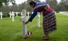 Members of the Charles Shay Delegation in Saint-Laurent-sur-Mer (Omaha Beach), France