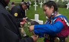 Members of the Charles Shay Delegation in Saint-Laurent-sur-Mer (Omaha Beach), France