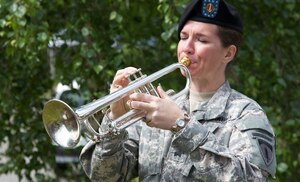 U.S. Army Sgt. Nicole Daley, of the U.S. Army Europe Band and Chorus