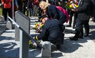 Dwight Eisenhower’s granddaughter Susan Eisenhower and Lt. Gen. Christopher G. Cavoli at a ceremony in Tournieres, France