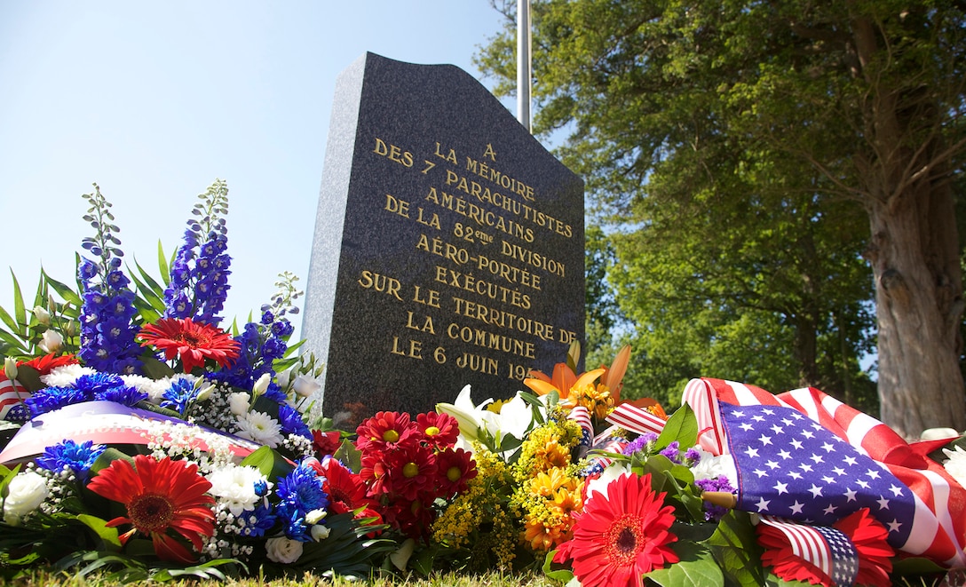 A WWII memorial in Hemevez, France