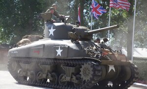 WWII reenactors in Chef-du-Pont, France