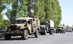 WWII reenactors in Chef-du-Pont, France