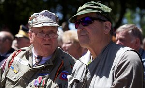 World War II veteran George Shenkle at Chef Du Pont, France