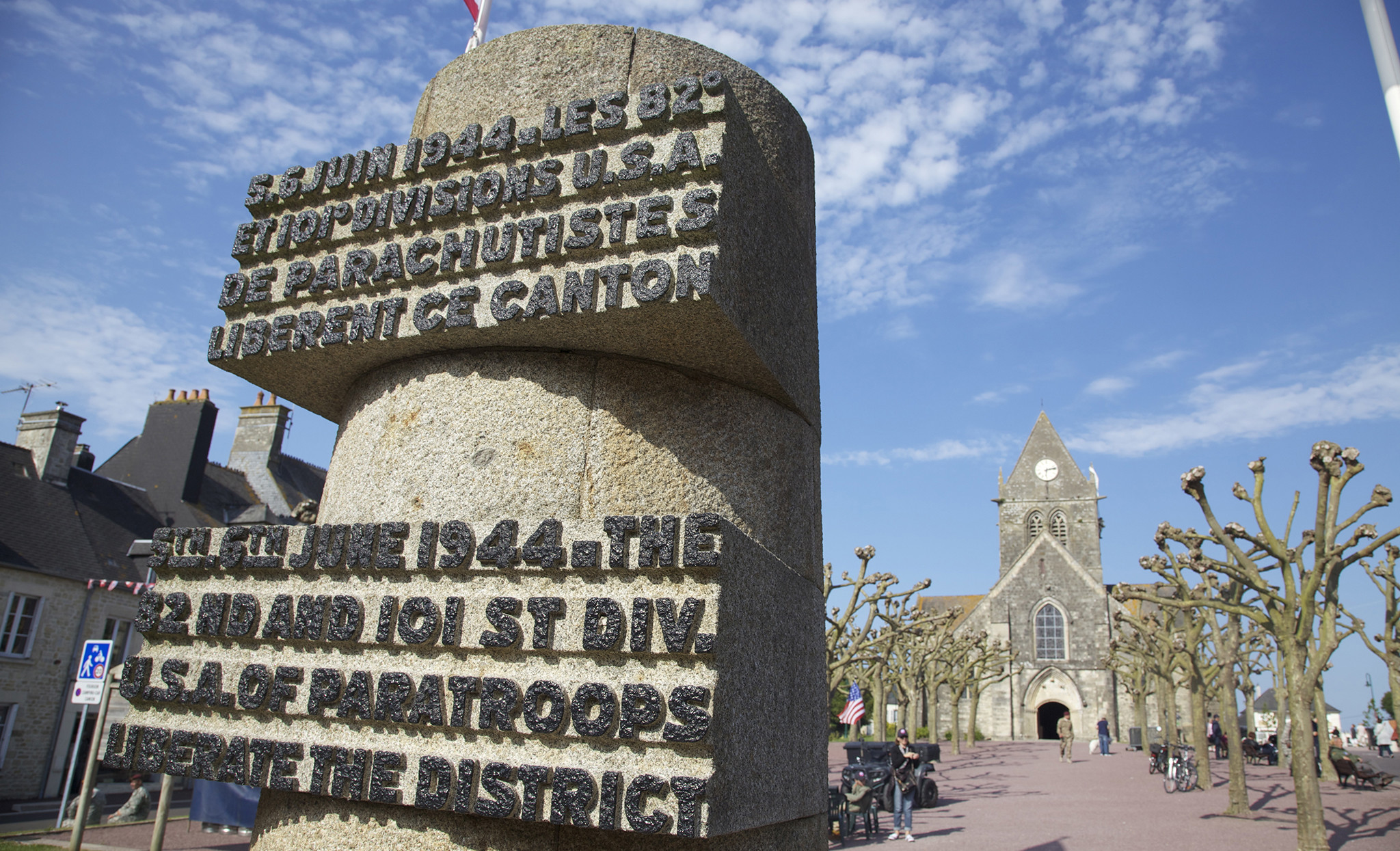 A WWII memorial in SainteMèreÉglise, France