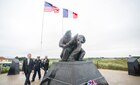 Secretary of the U.S. Navy Ray Mabus speaks at a ceremony is Sainte-Marie-du-Mont, France