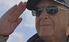 A U.S. Army veteran at a ceremony in Sainte-Marie-du-Mont, France